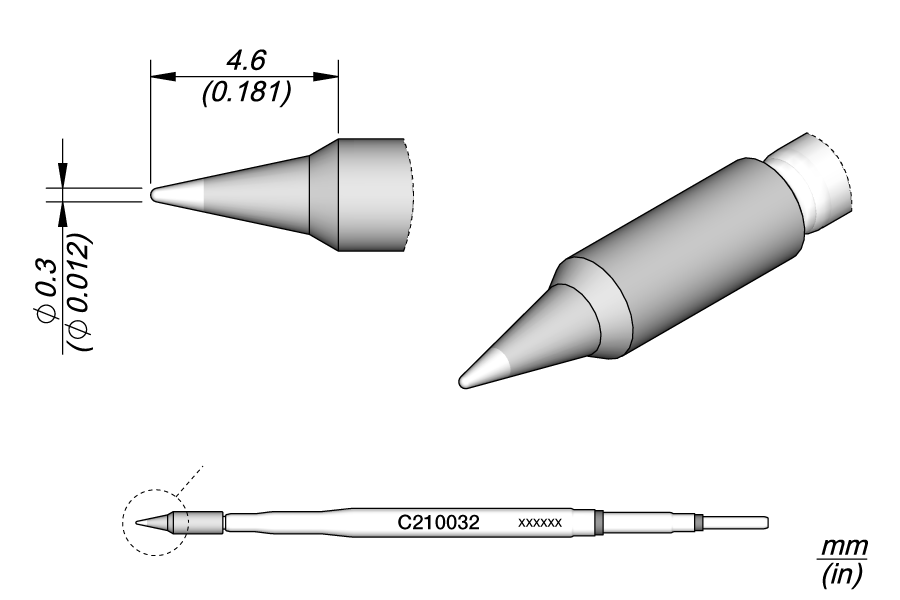 C210032 - Conical Cartridge Ø 0.3